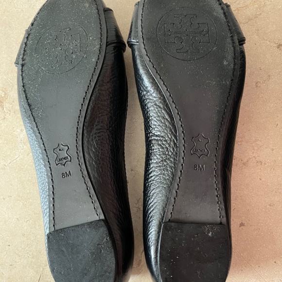 Tory Burch Black Leather Flats - Picture 5 of 6